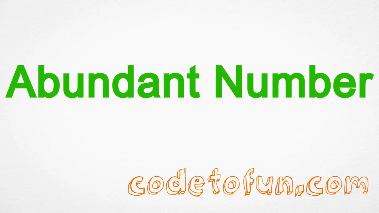 Java Program to Check Abundant Number