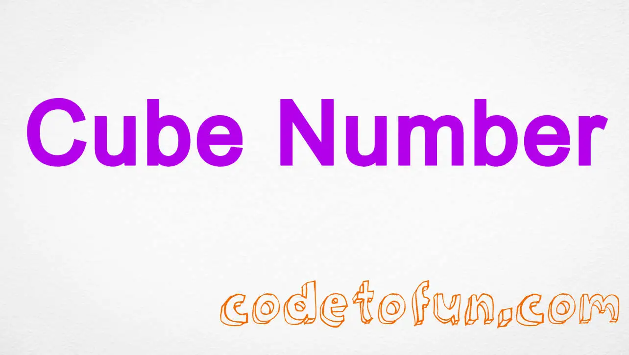 C# Program to Check for a Cube Number