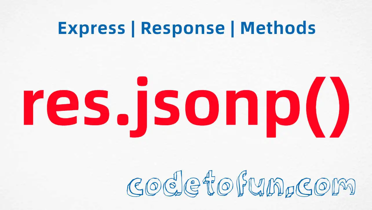 Express res.jsonp() Method