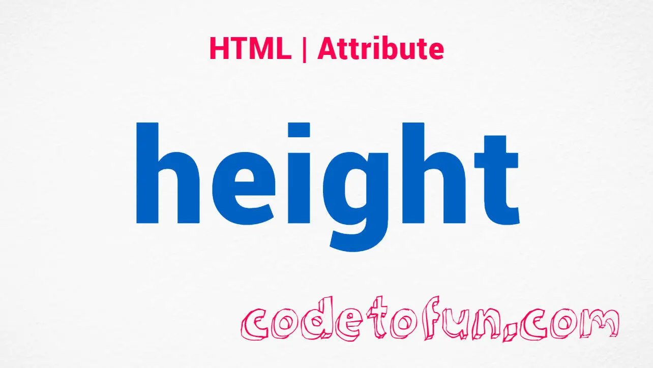 HTML height Attribute