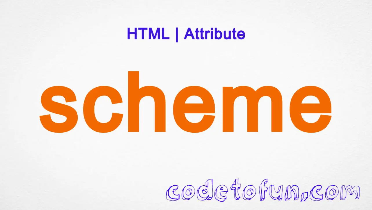 HTML scheme Attribute