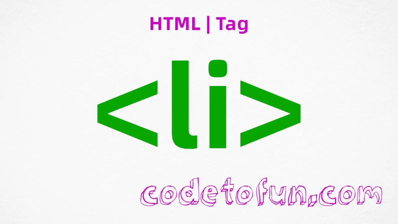 HTML li Tag