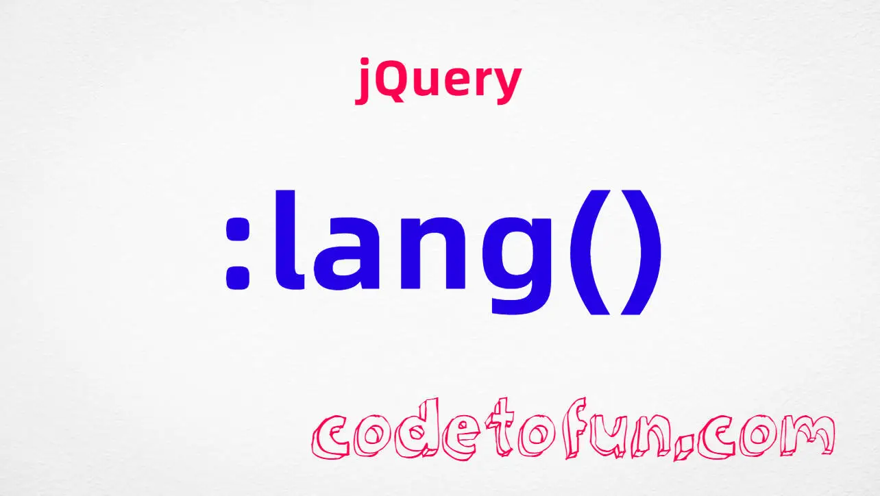 jQuery :lang() Selector