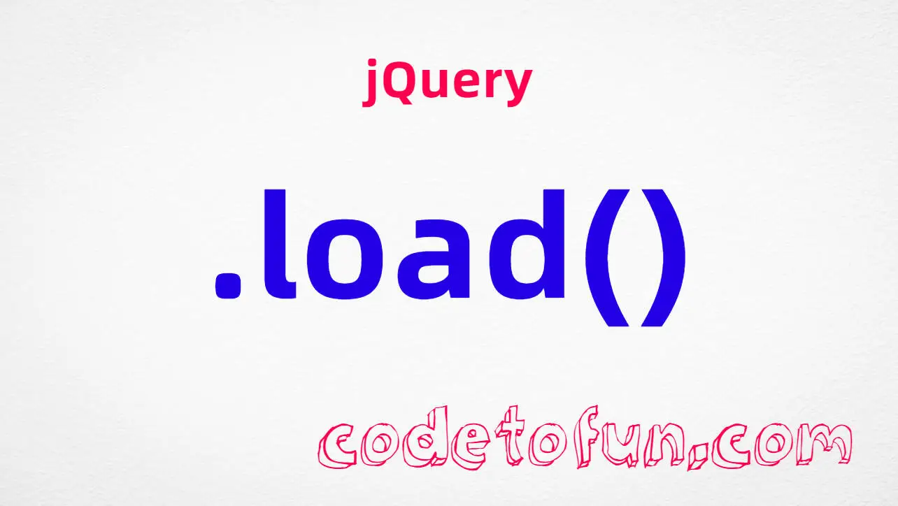 jQuery .load() Method