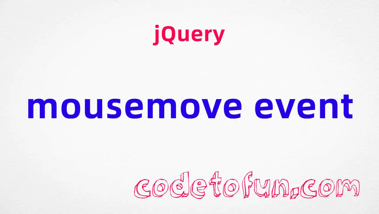 jQuery mousemove Event