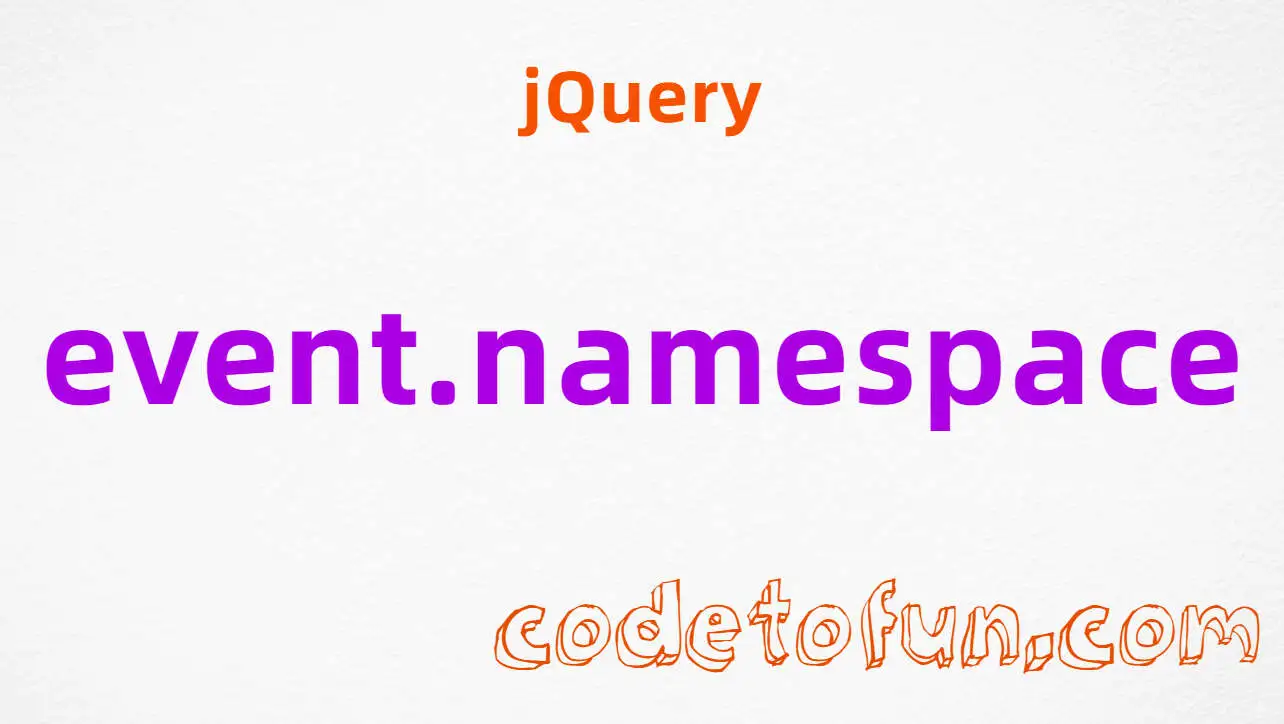 jQuery event.namespace