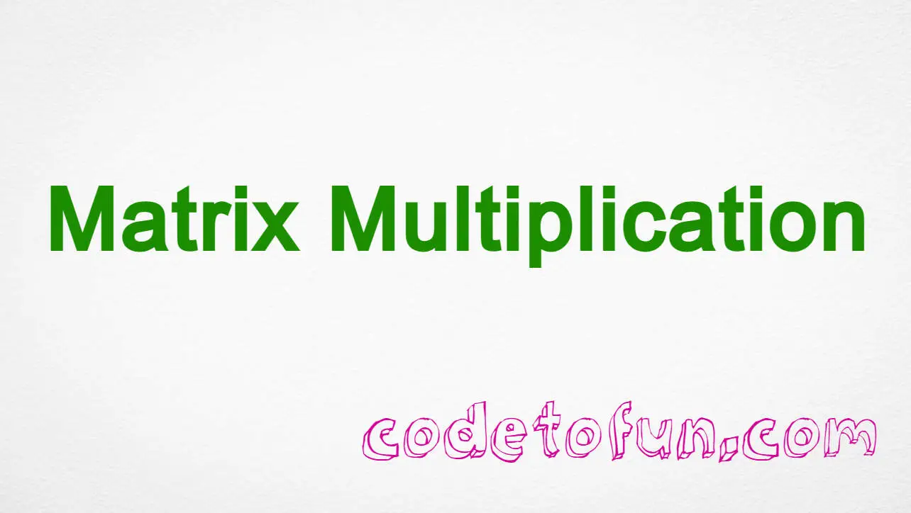 Java Program to Perform Matrix Multiplication