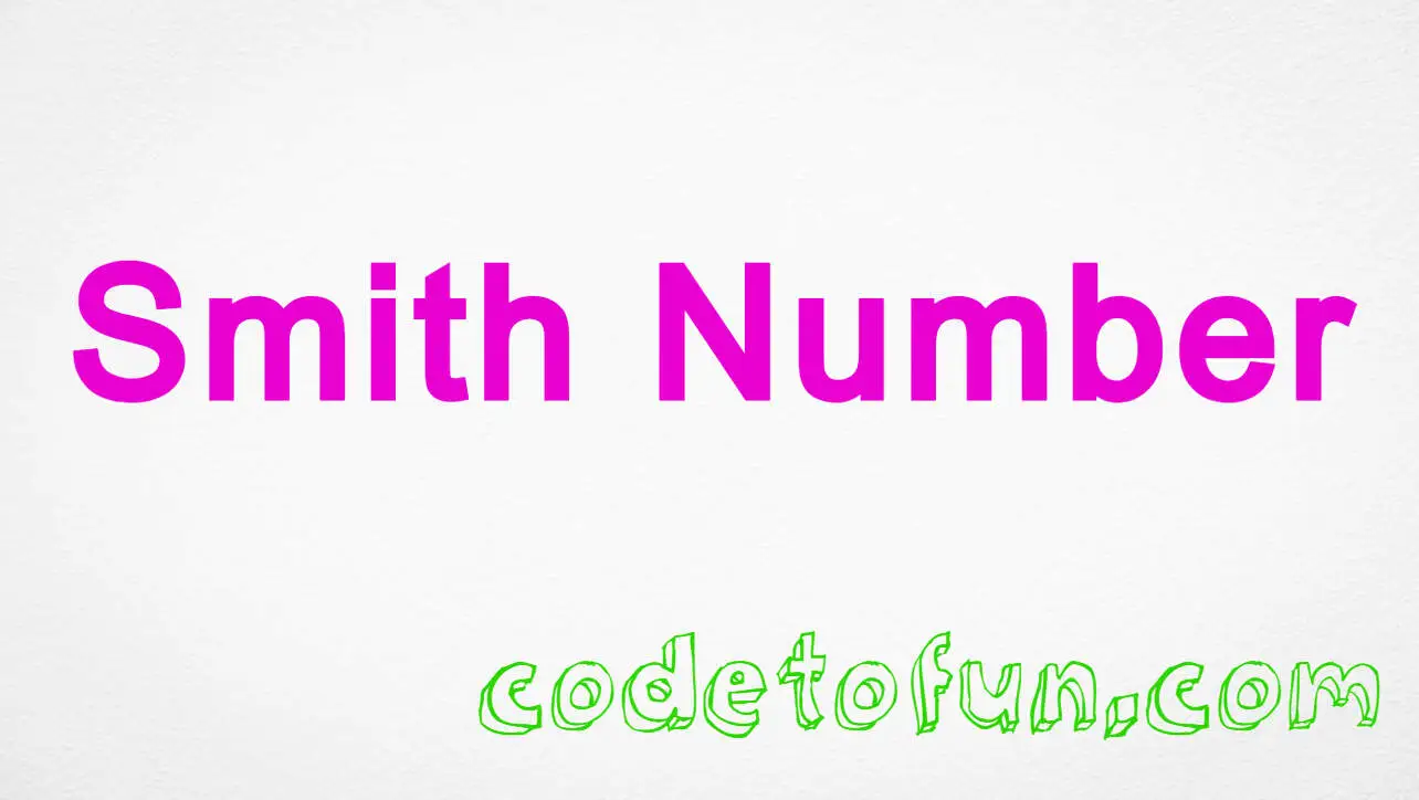 Java Program to Check Smith Number